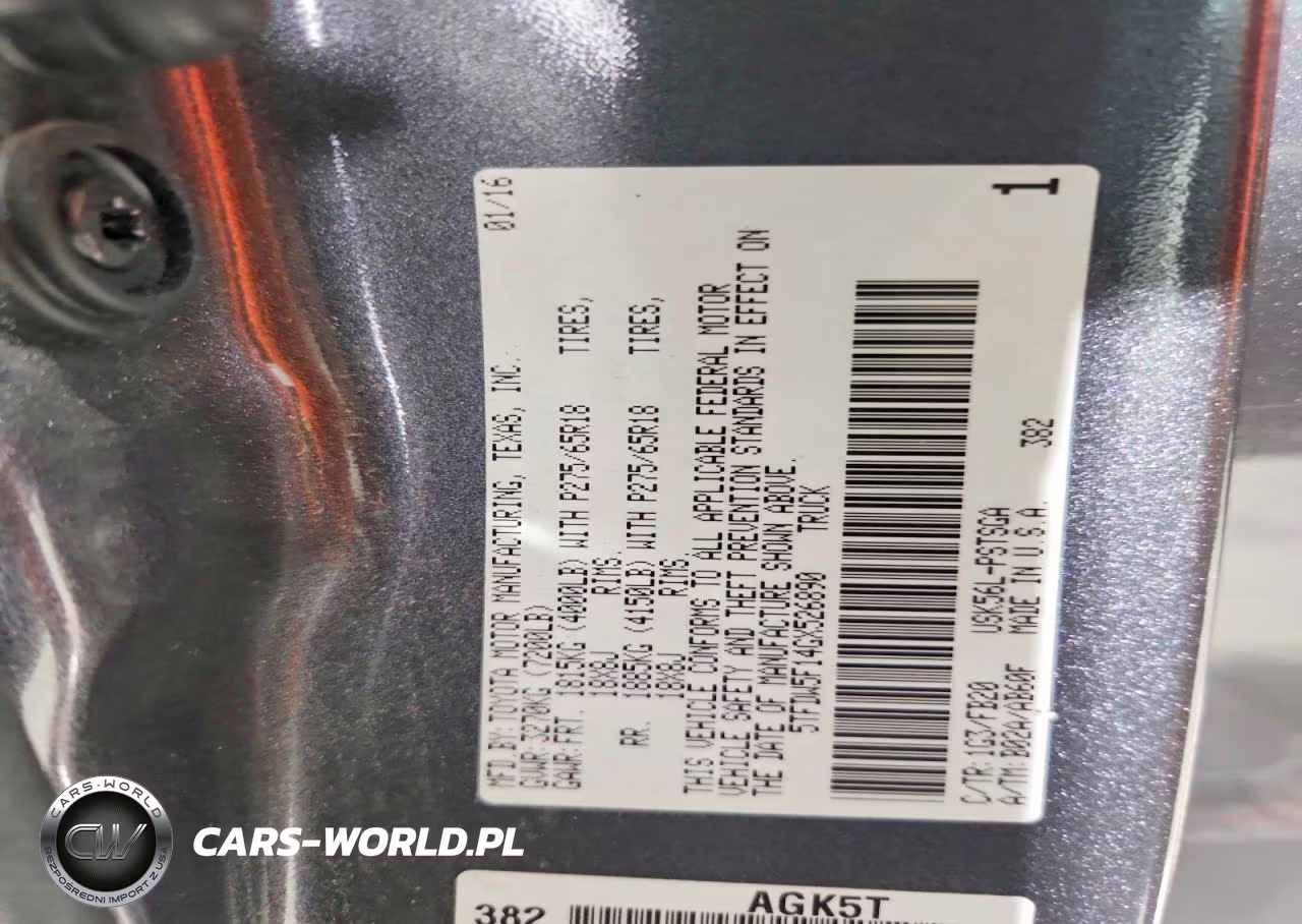 2016 Toyota Tundra Sr5 VIN:5TFDW5F14GX526890 - 12