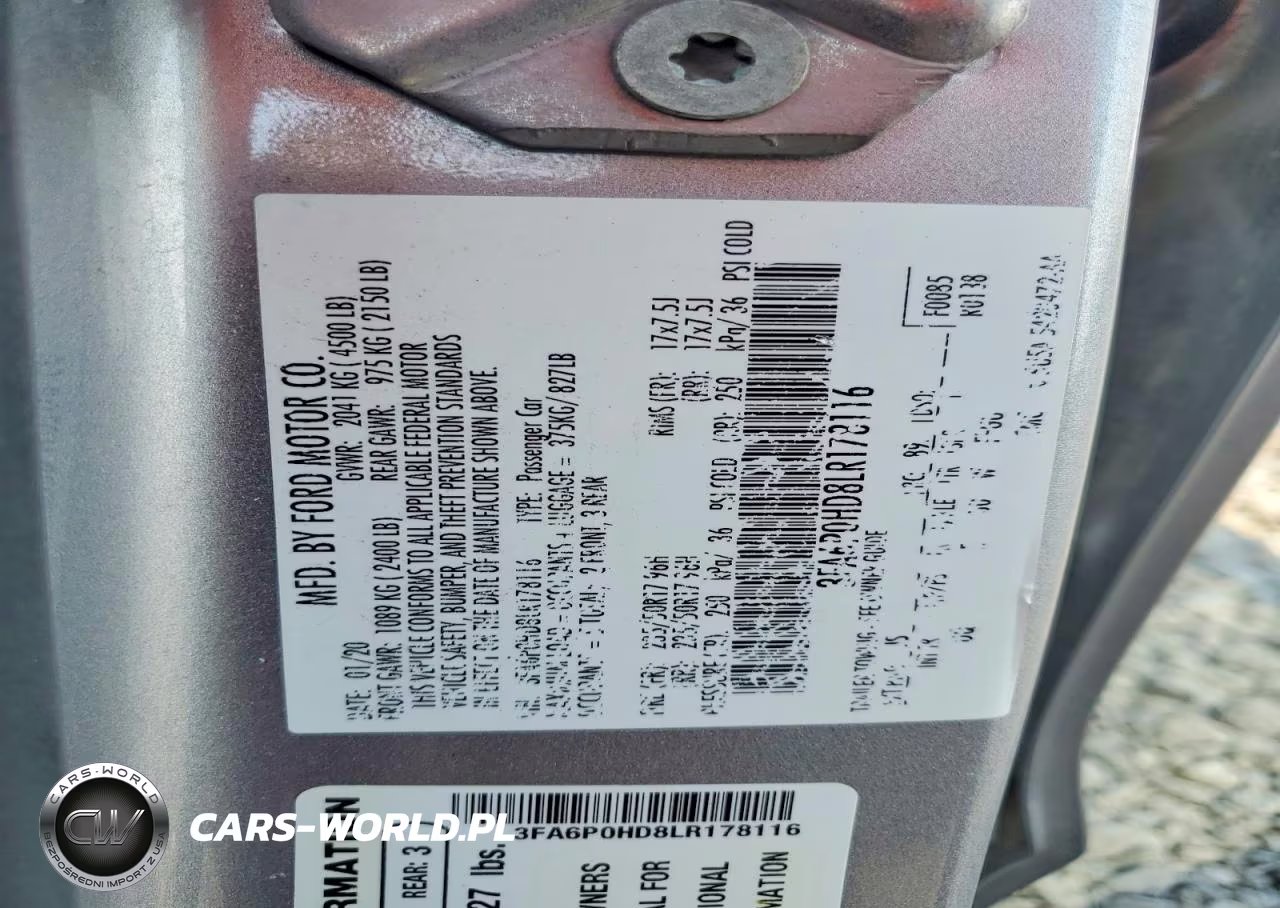 2020 Ford Fusion Se VIN:3FA6P0HD8LR178116 - 12