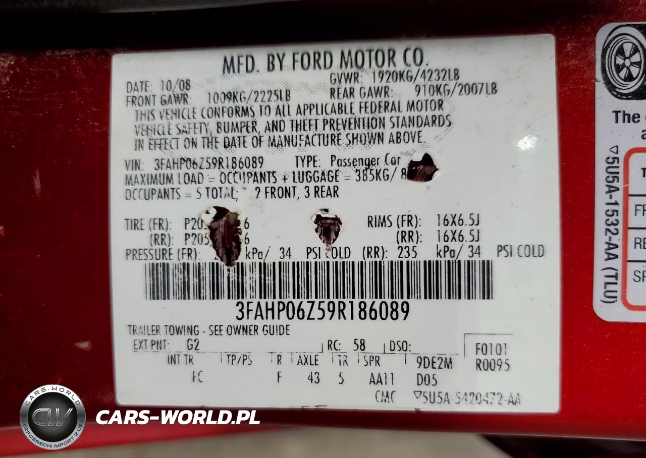 2009 Ford Fusion S VIN:3FAHP06Z59R186089 - 12