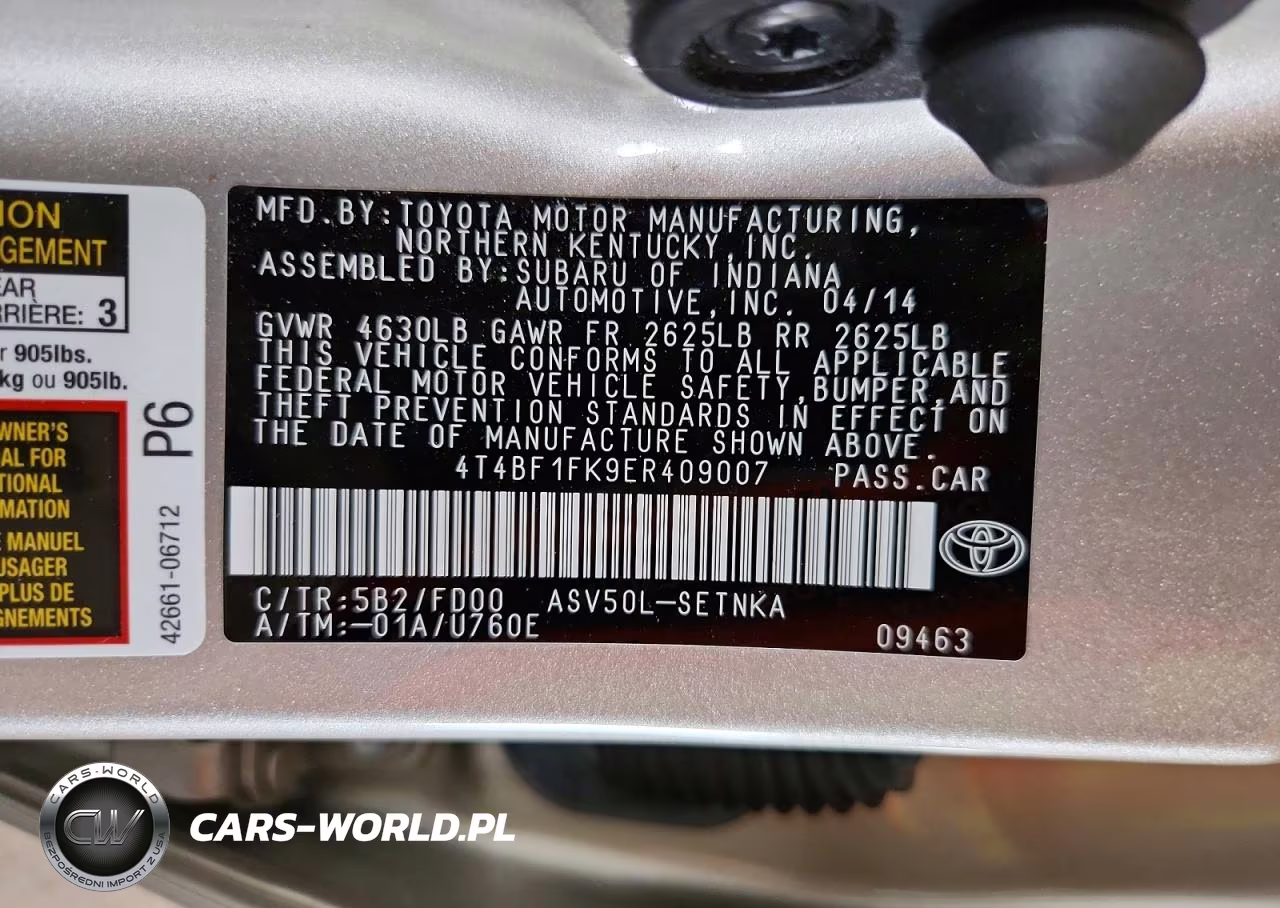2014 Toyota Camry Le VIN:4T4BF1FK9ER409007 - 12