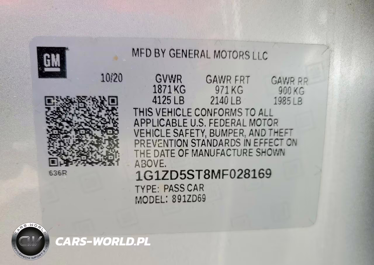 2021 Chevrolet Malibu Lt VIN:1G1ZD5ST8MF028169 - 14