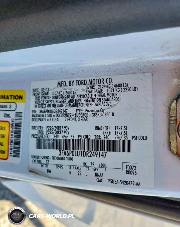 2013 Ford Fusion Se Hybrid VIN:3FA6P0LU1DR249147 - 12