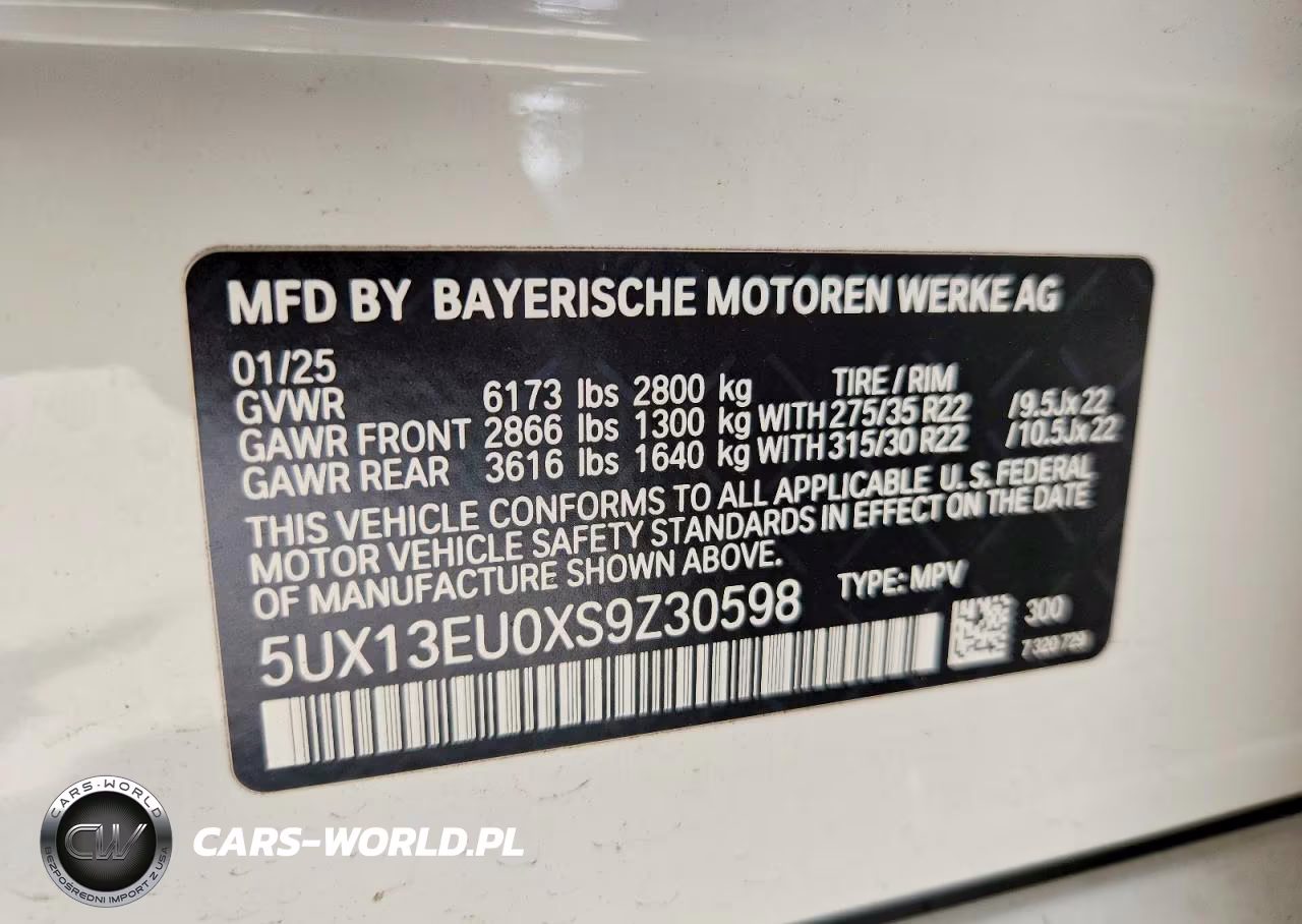 2025 BMW X5 Sdrive 40I VIN:5UX13EU0XS9Z30598 - 14