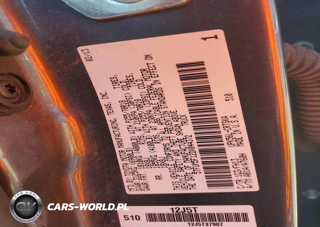 2013 Toyota Tundra Double Cab Sr5 VIN:5TFUM5F12DX044372 - 12