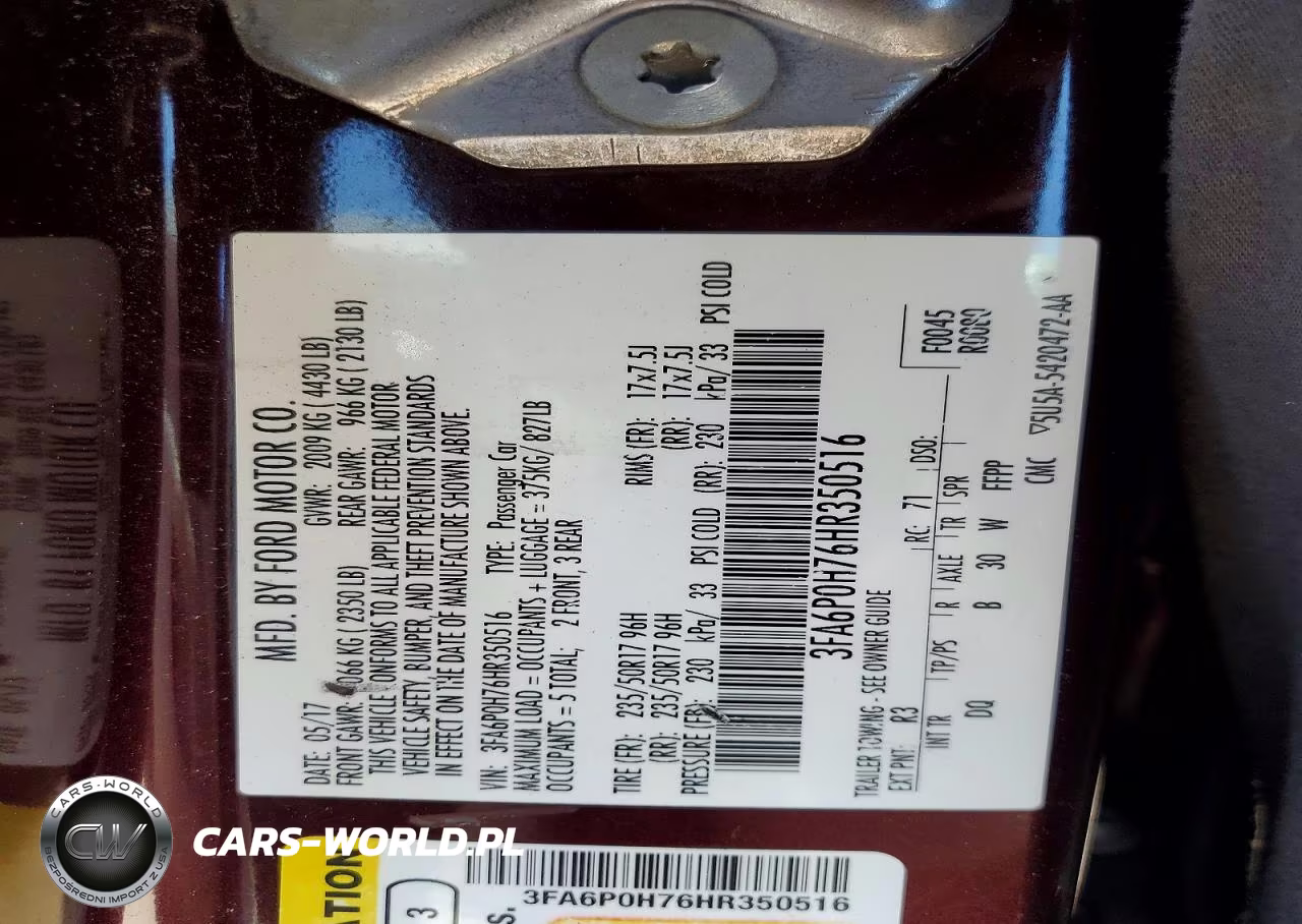 2017 Ford Fusion Se VIN:3FA6P0H76HR350516 - 13