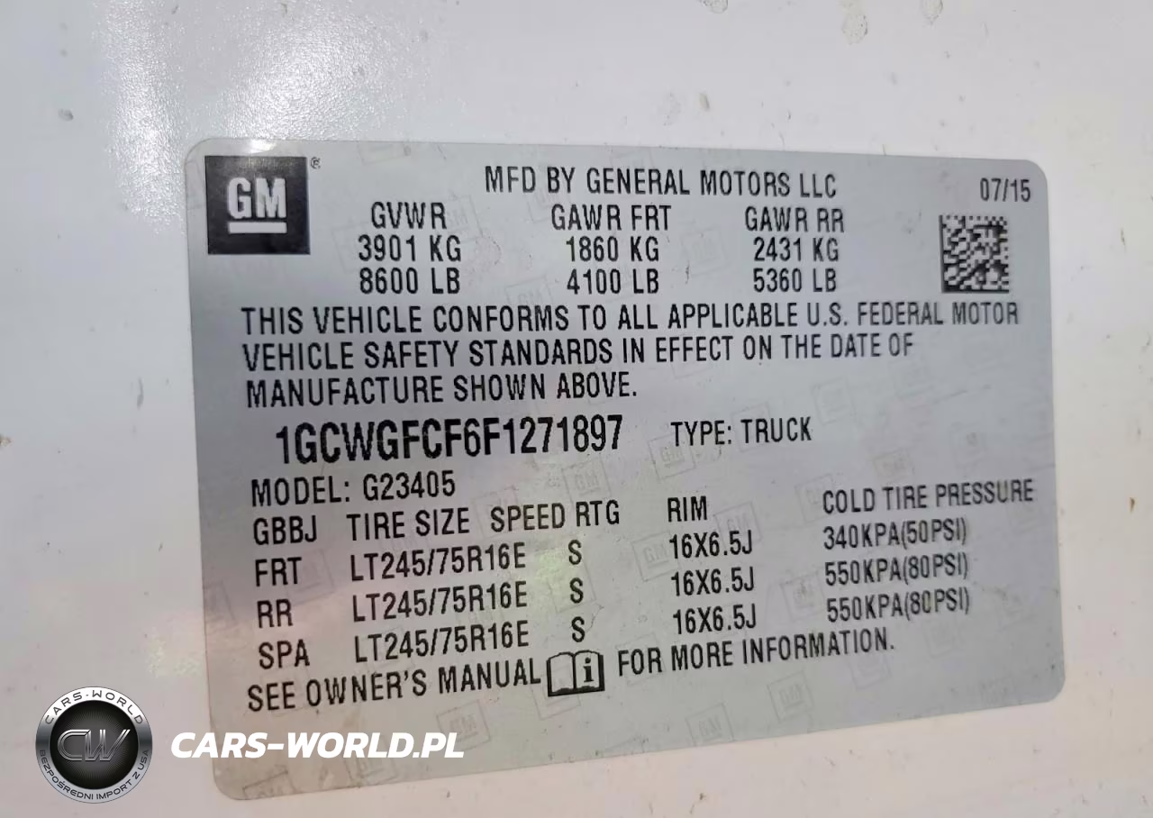 2015 Chevrolet Express G2500 VIN:1GCWGFCF6F1271897 - 13