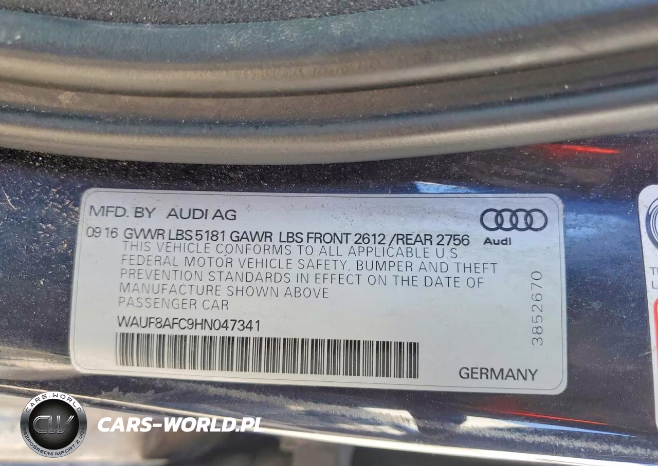 2017 Audi A6 Premium VIN:WAUF8AFC9HN047341 - 13