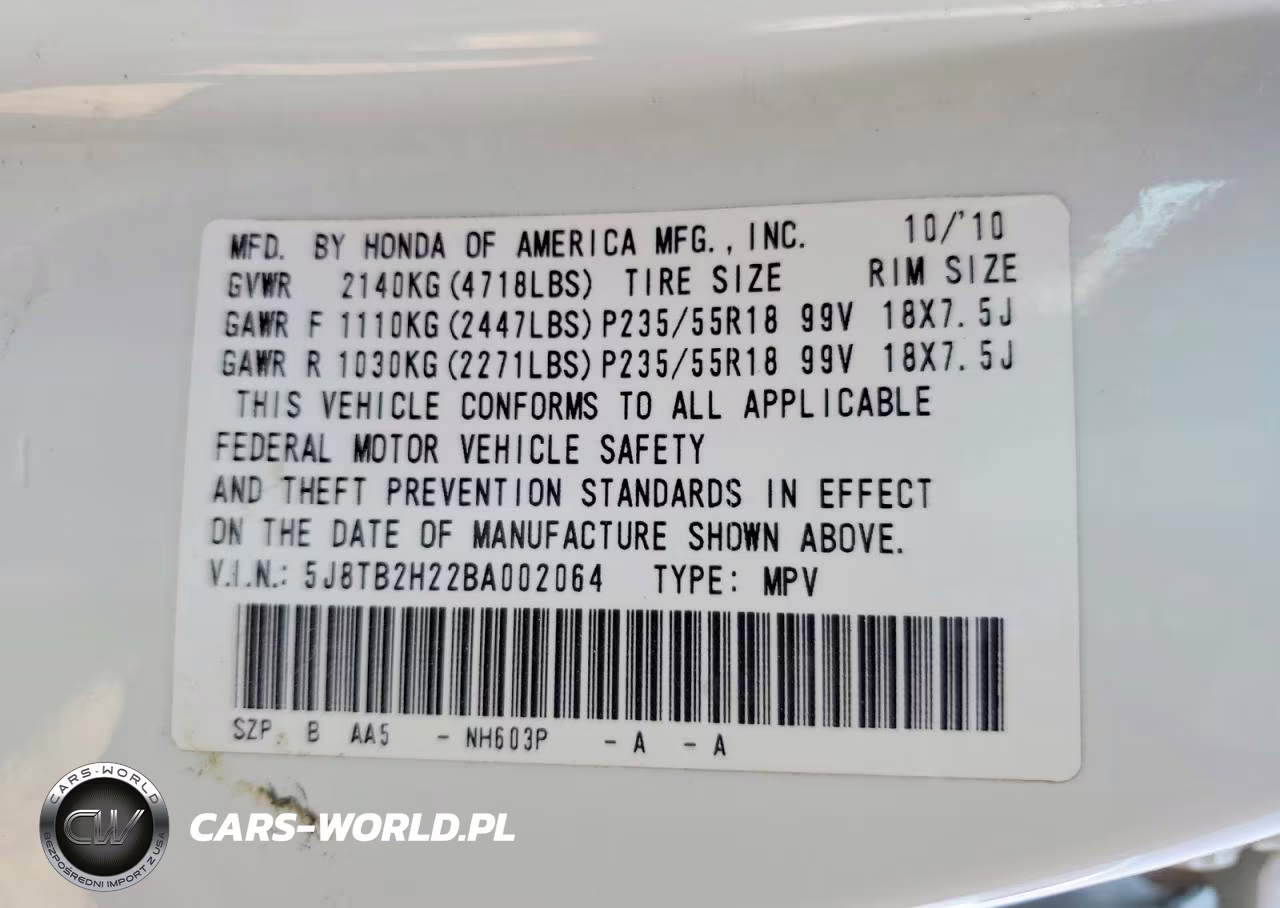 2011 Acura Rdx VIN:5J8TB2H22BA002064 - 14