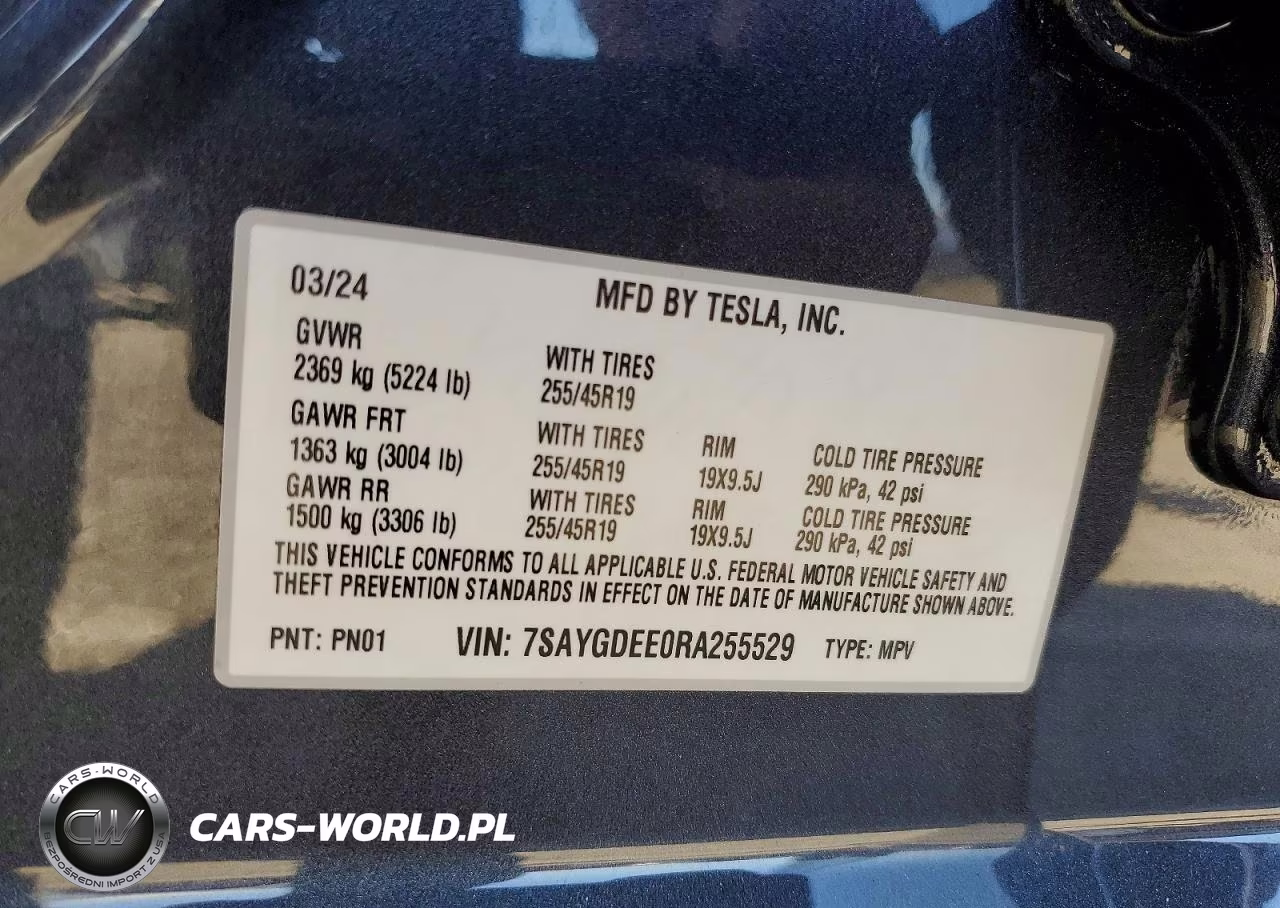2024 Tesla Model Y VIN:7SAYGDEE0RA255529 - 12