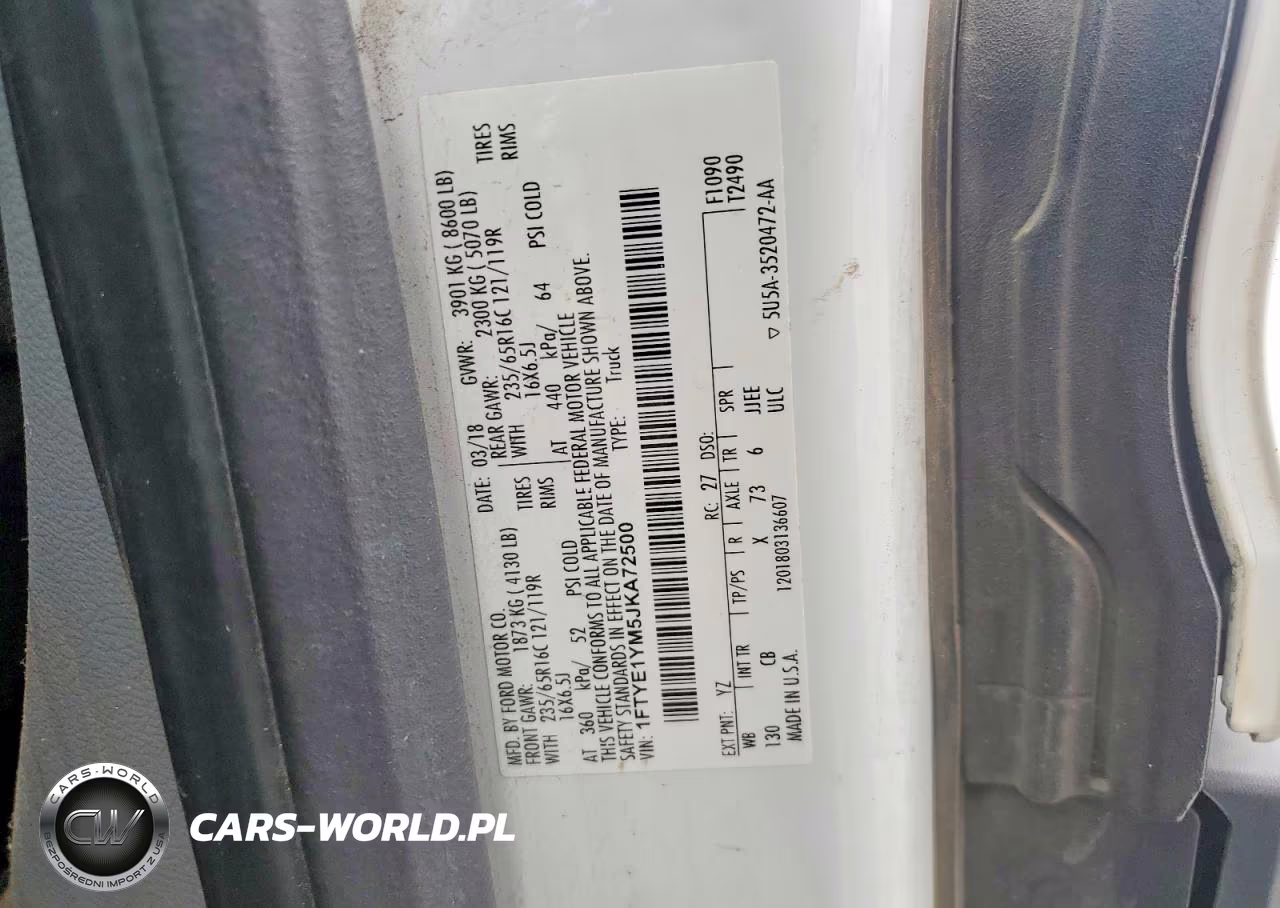 2018 Ford Transit VIN:1FTYE1YM5JKA72500 - 12