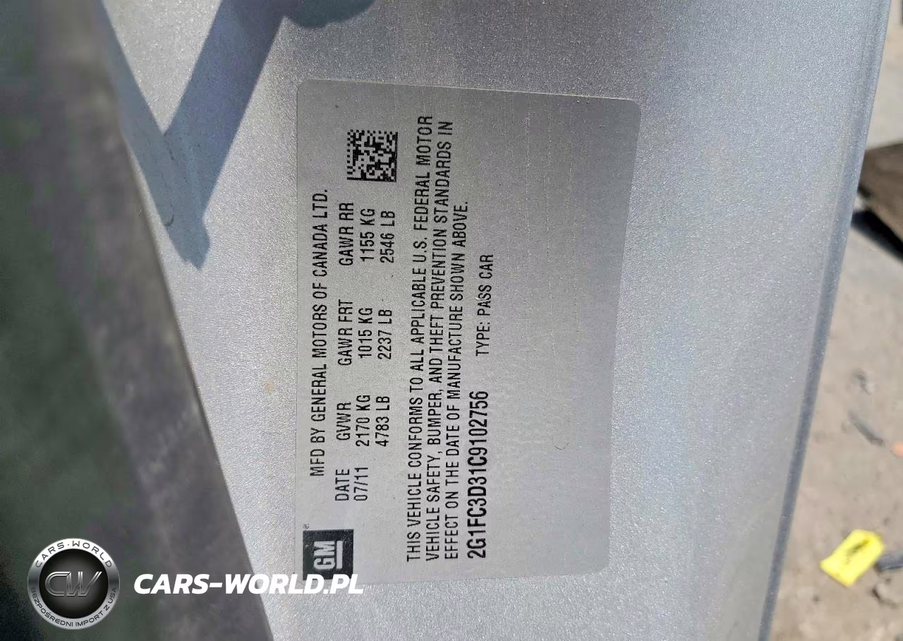 2012 Chevrolet Camaro Lt VIN:2G1FC3D31C9102756 - 12