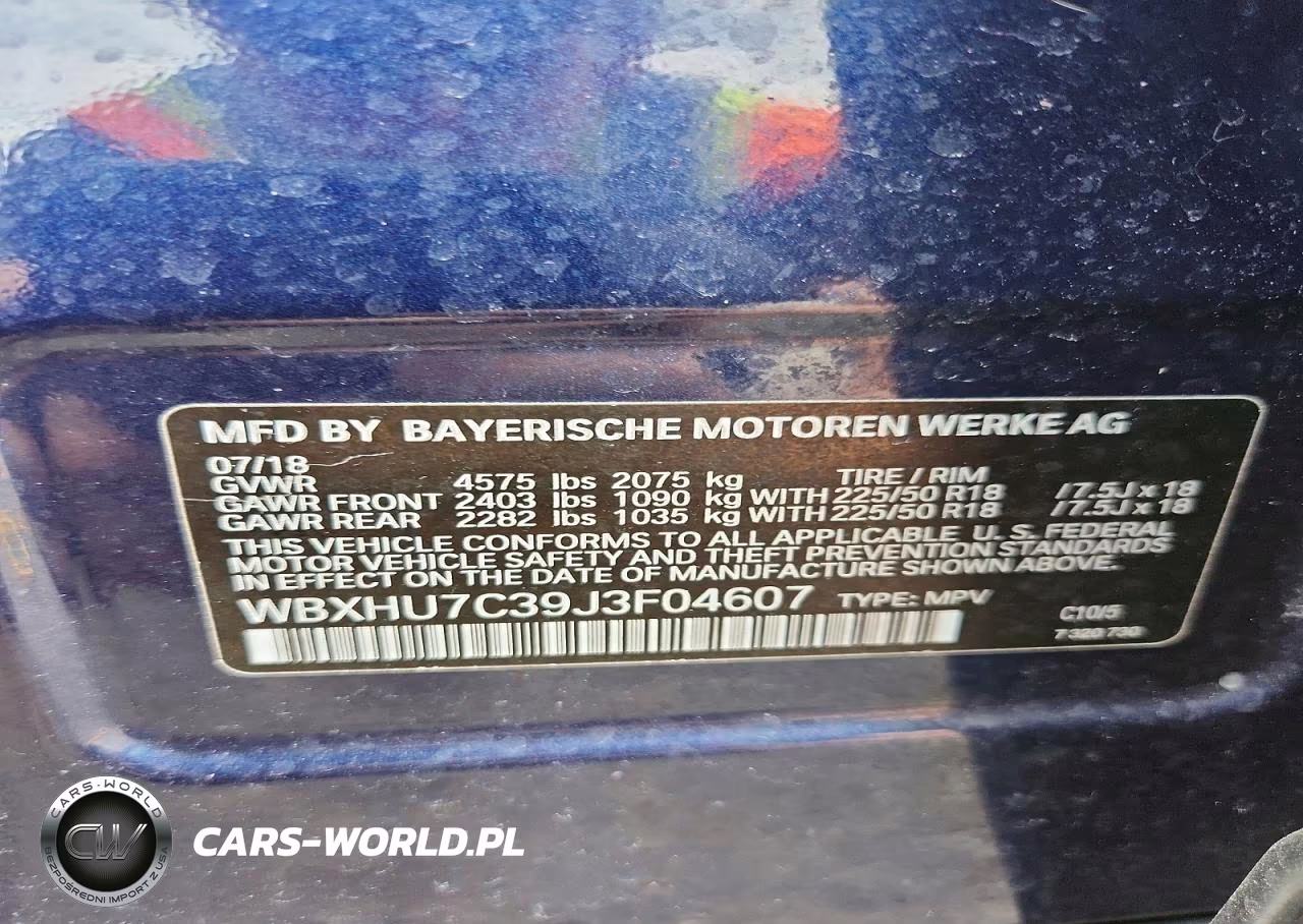 2018 BMW X1 Sdrive28I VIN:WBXHU7C39J3F04607 - 13