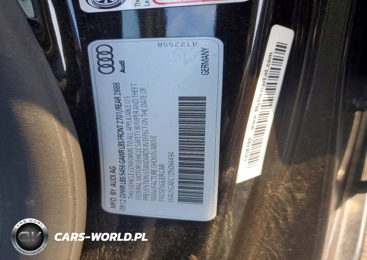 2013 Audi A7 Premium Plus VIN:WAUYGAFC1DN064494 - 12