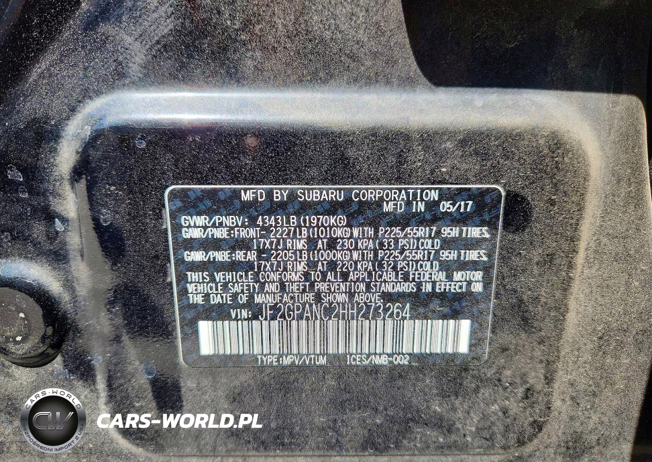 2017 Subaru Crosstrek Limited VIN:JF2GPANC2HH273264 - 12
