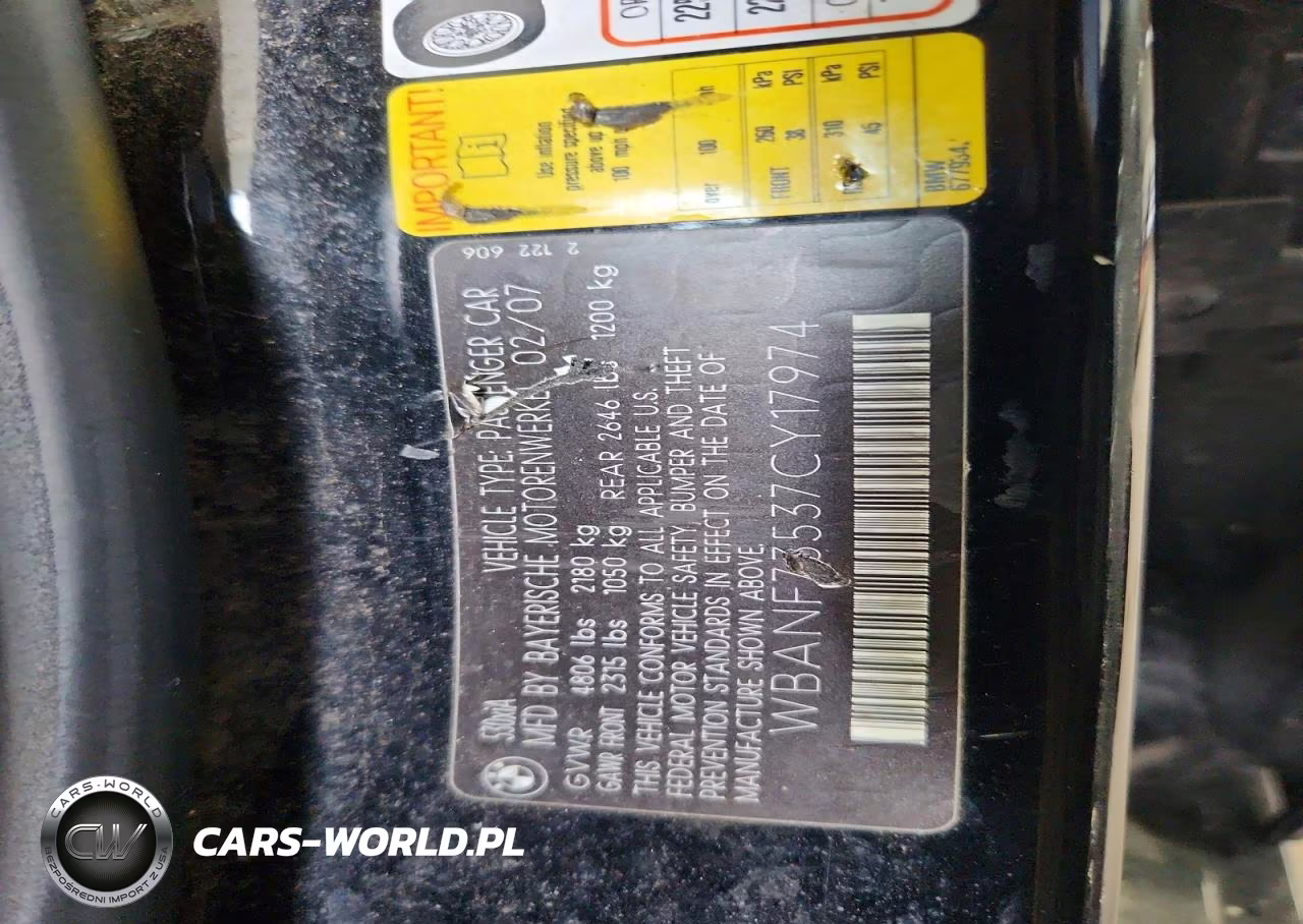 2007 BMW 530 Xi VIN:WBANF73537CY17974 - 12
