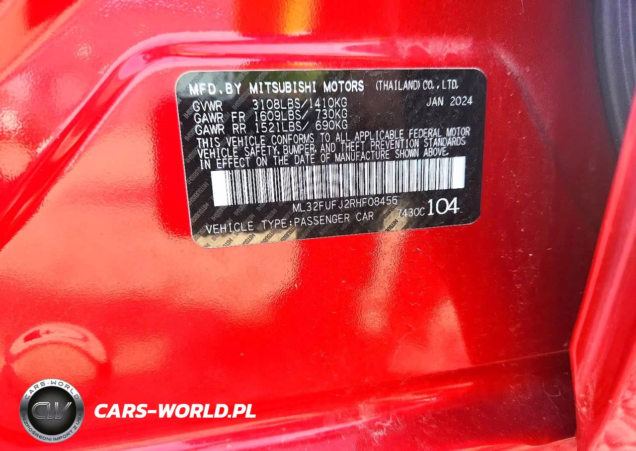 2024 Mitsubishi Mirage G4 Es VIN:ML32FUFJ2RHF08456 - 13