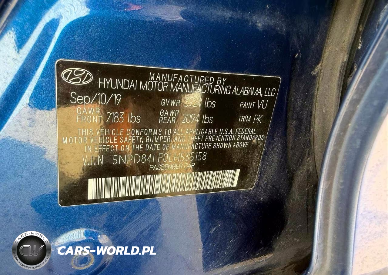 2020 Hyundai Elantra Sel VIN:5NPD84LF0LH535158 - 10