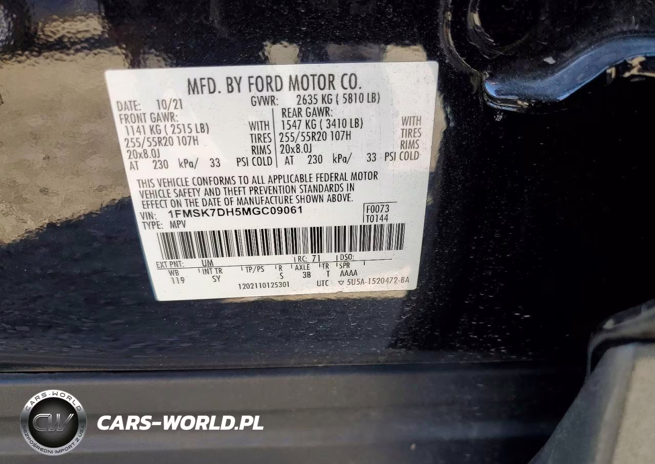 2021 Ford Explorer Xlt VIN:1FMSK7DH5MGC09061 - 14