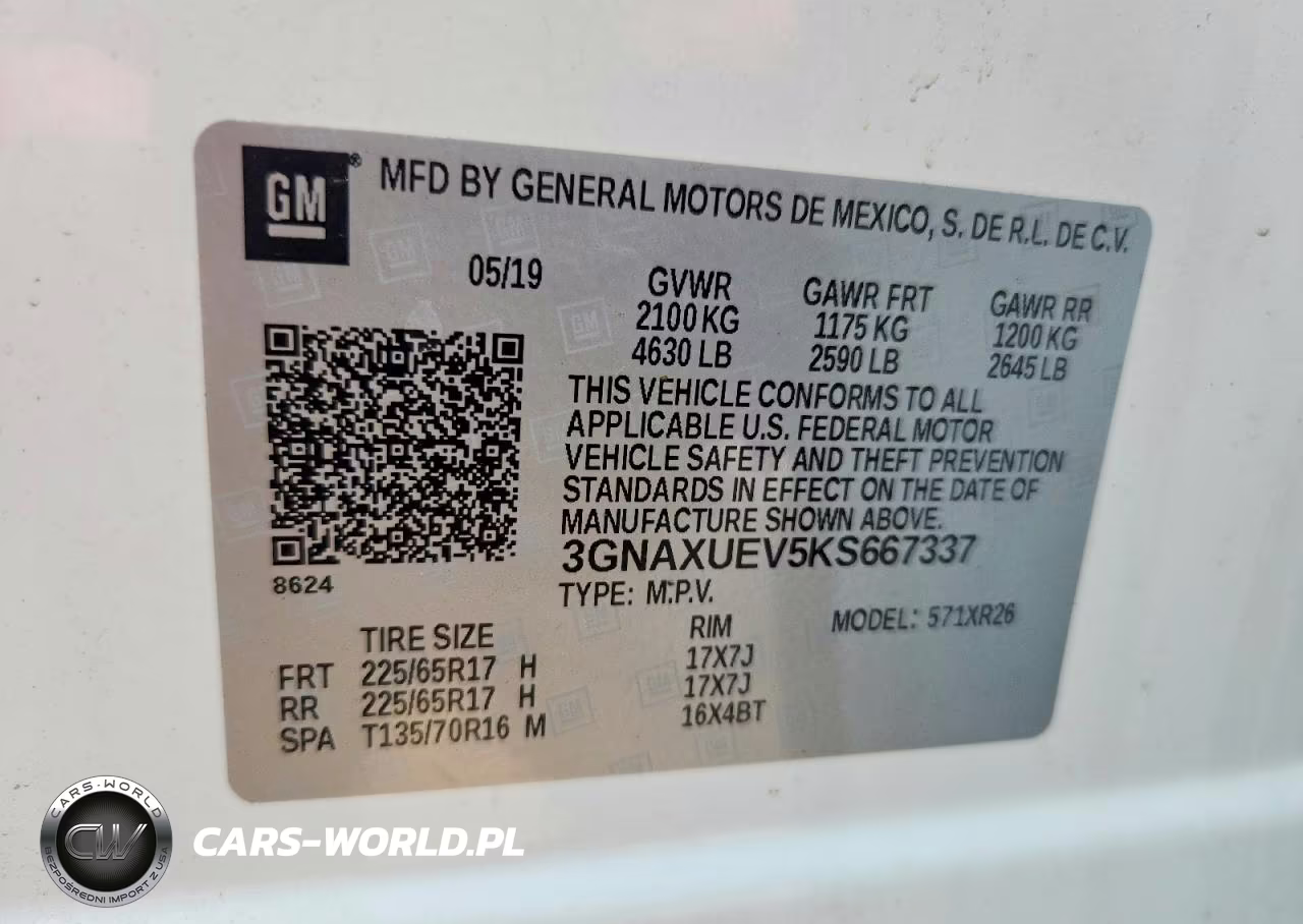 2019 Chevrolet Equinox Lt VIN:3GNAXUEV5KS667337 - 14