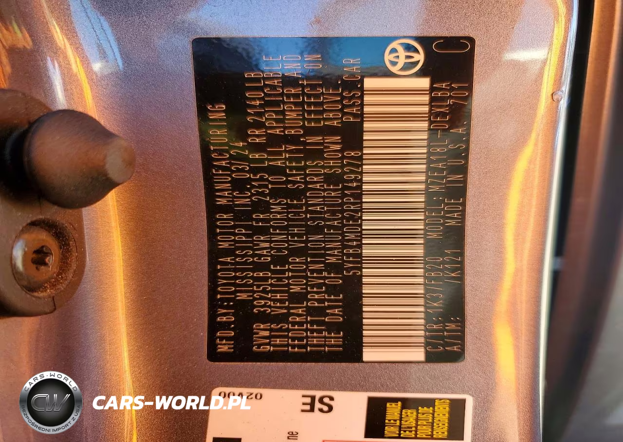 2024 Toyota Corolla Le VIN:5YFB4MDE2RP149278 - 13