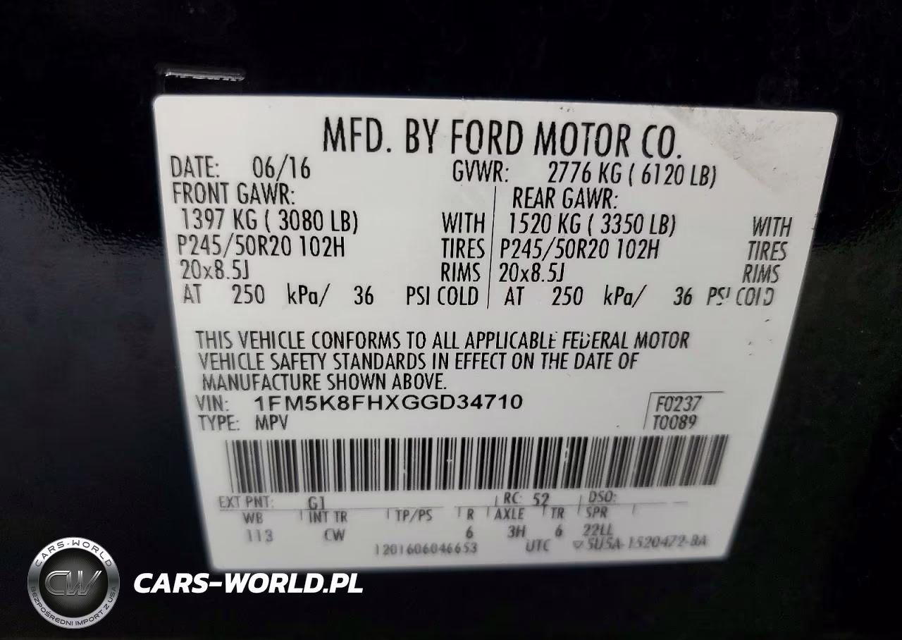 2016 Ford Explorer Limited VIN:1FM5K8FHXGGD34710 - 13
