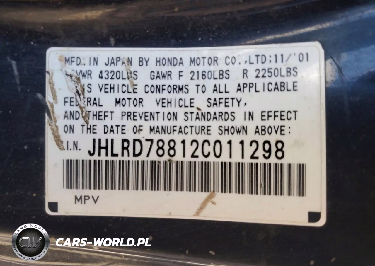 2002 Honda Cr-V Ex VIN:JHLRD78812C011298 - 13