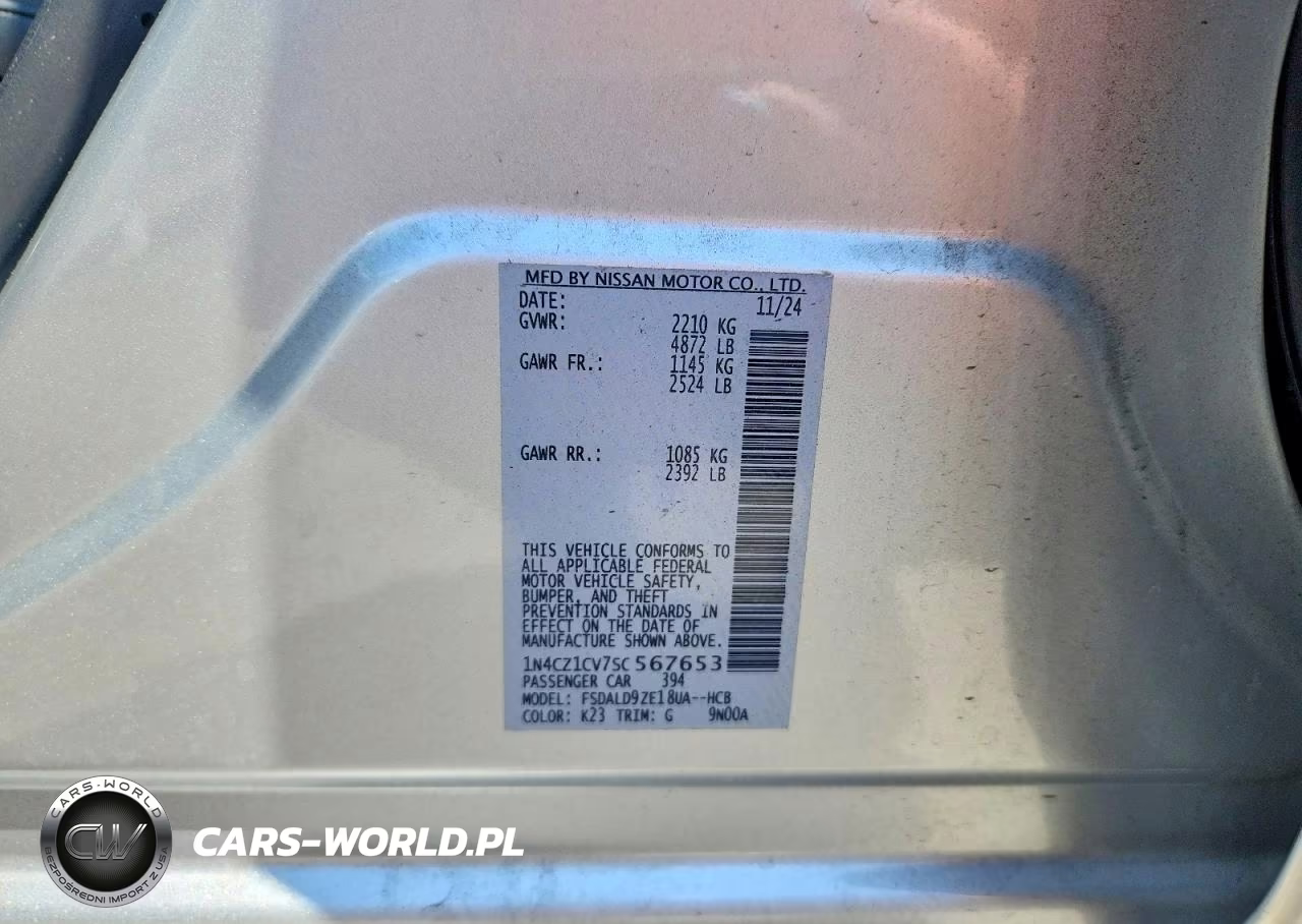 2025 Nissan Leaf Sv Plus VIN:1N4CZ1CV7SC567653 - 12