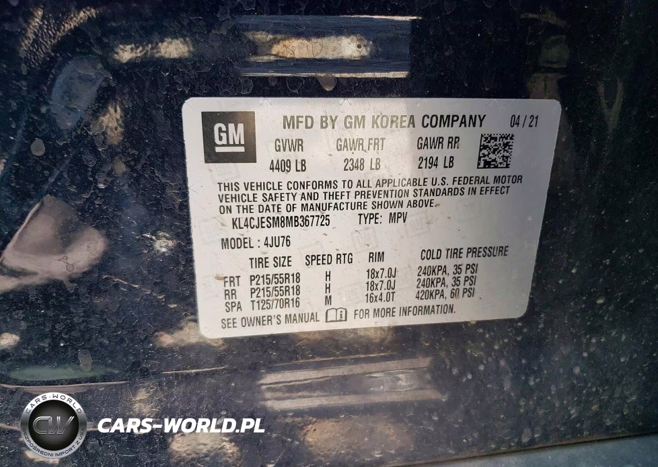 2021 Buick Encore Preferred VIN:KL4CJESM8MB367725 - 12