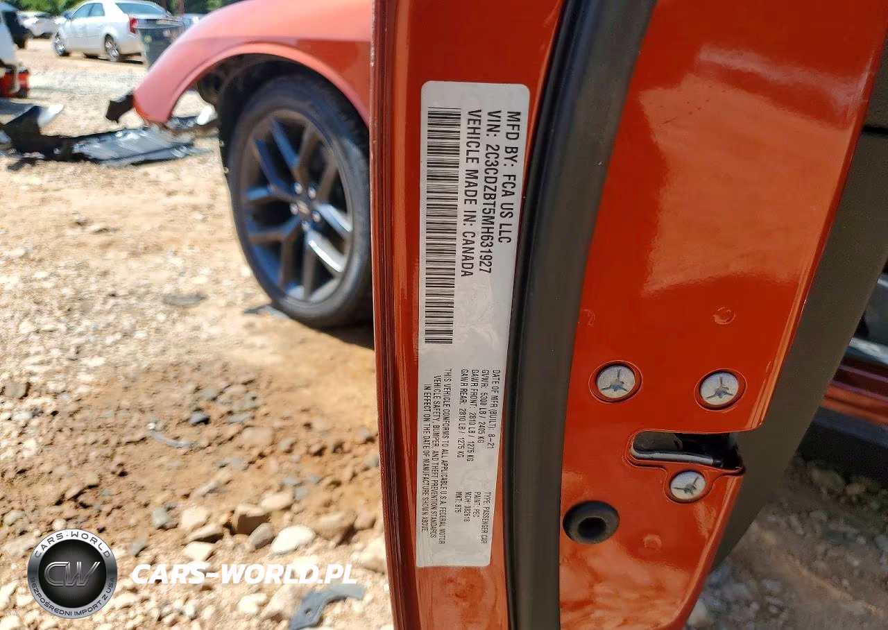 2021 Dodge Challenger R-T VIN:2C3CDZBT5MH631927 - 12