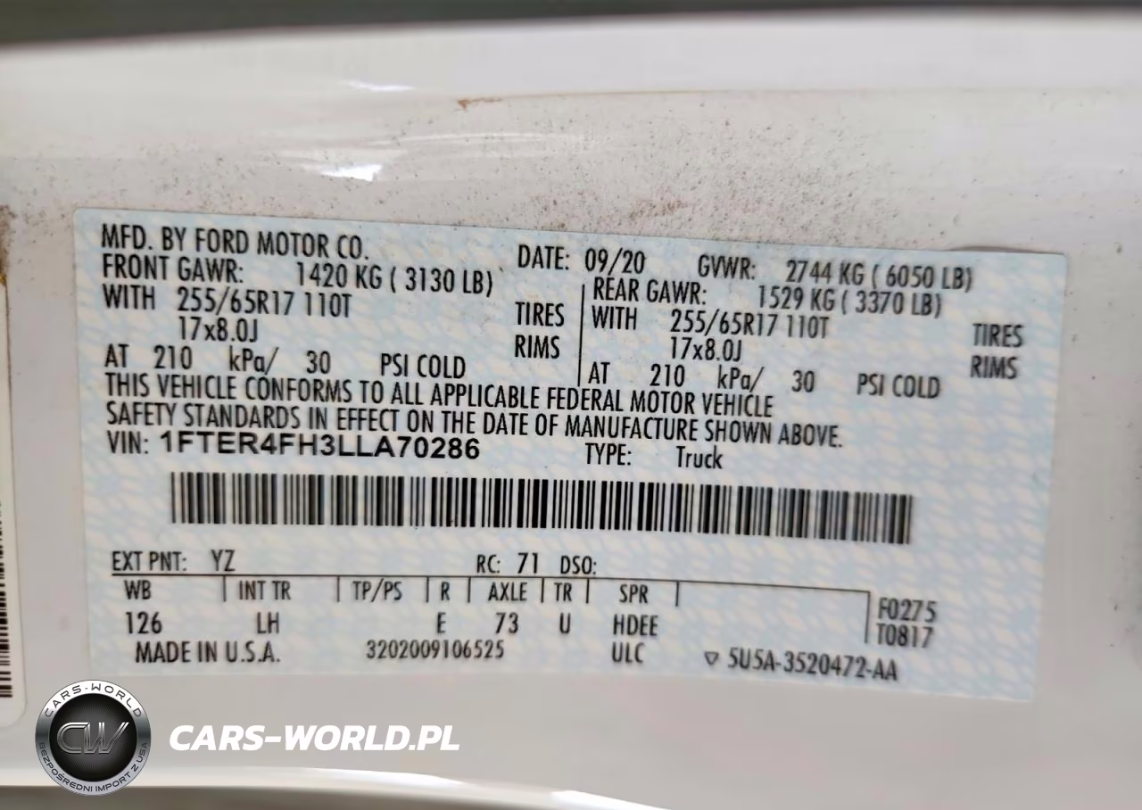 2020 Ford Ranger Xl VIN:1FTER4FH3LLA70286 - 12
