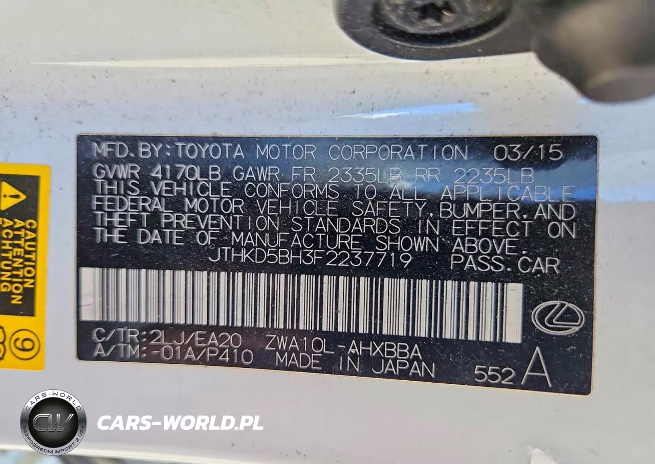 2015 Lexus Ct 200 VIN:JTHKD5BH3F2237719 - 13