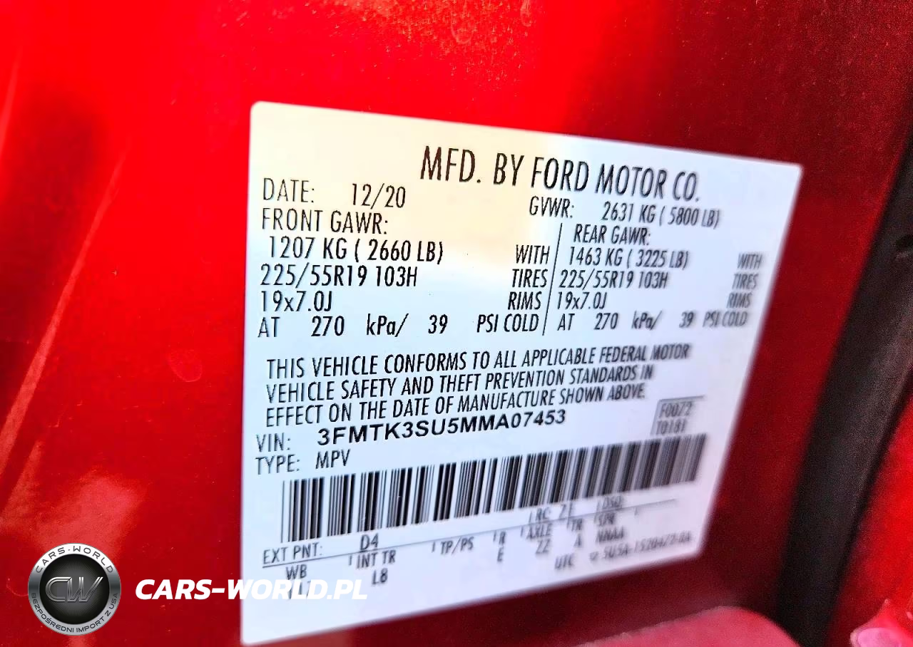 2021 Ford Mustang Mach-E Premium VIN:3FMTK3SU5MMA07453 - 12