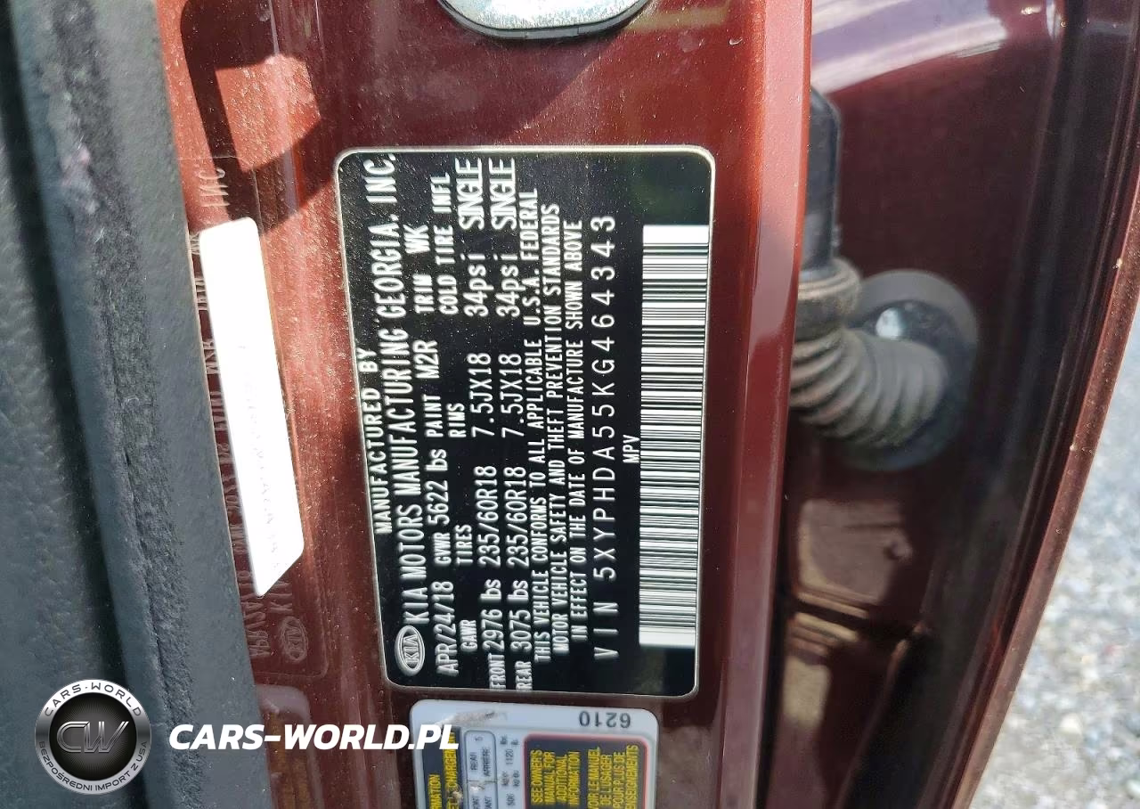 2019 Kia Sorento Ex V6 VIN:5XYPHDA55KG464343 - 13