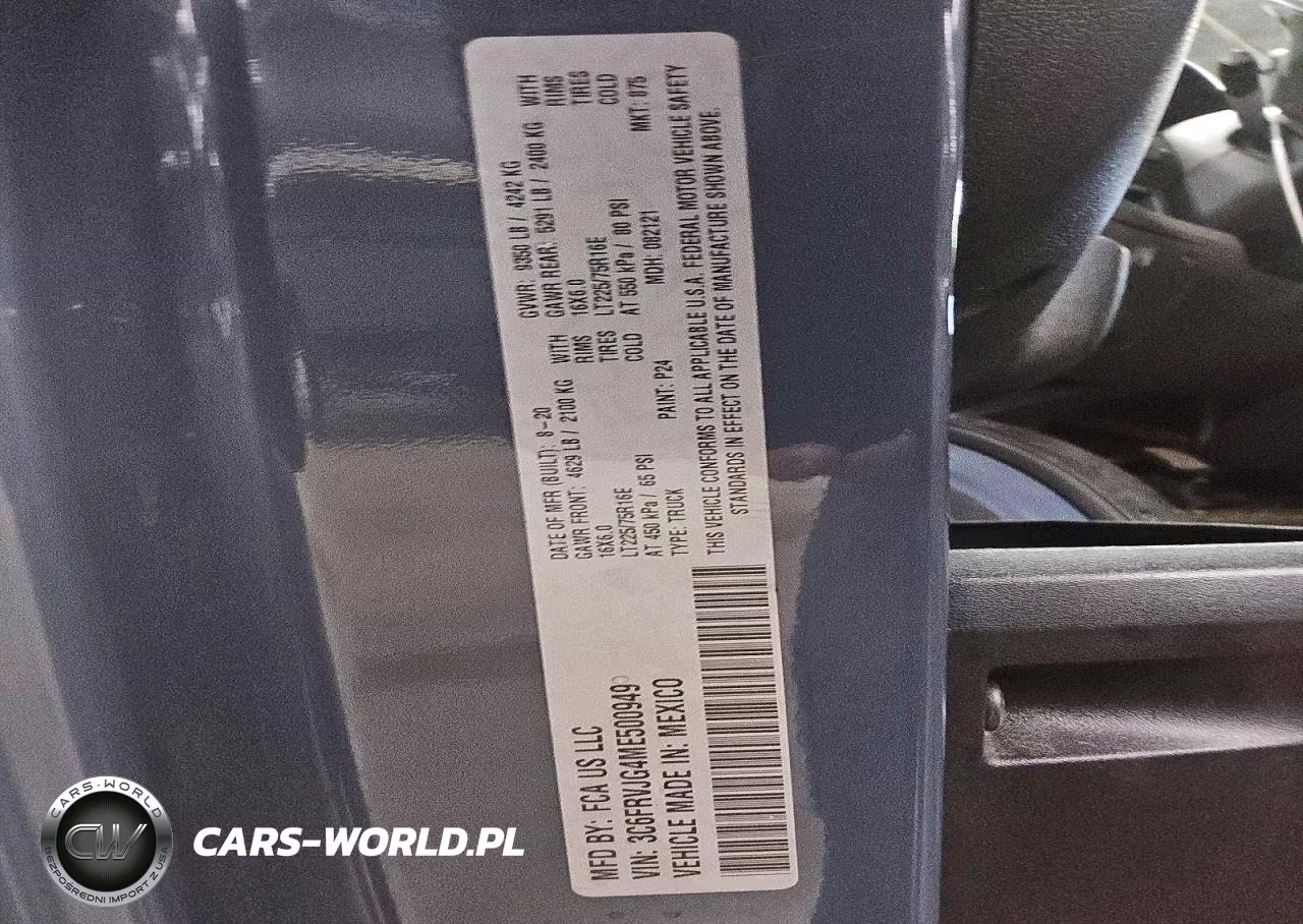2021 Ram Promaster 3500 3500 High VIN:3C6FRVJG4ME500949 - 14