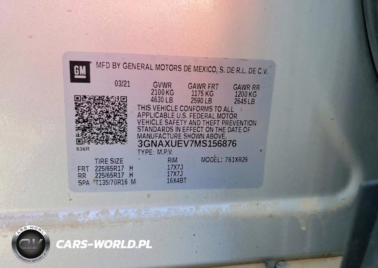 2021 Chevrolet Equinox Lt VIN:3GNAXUEV7MS156876 - 13