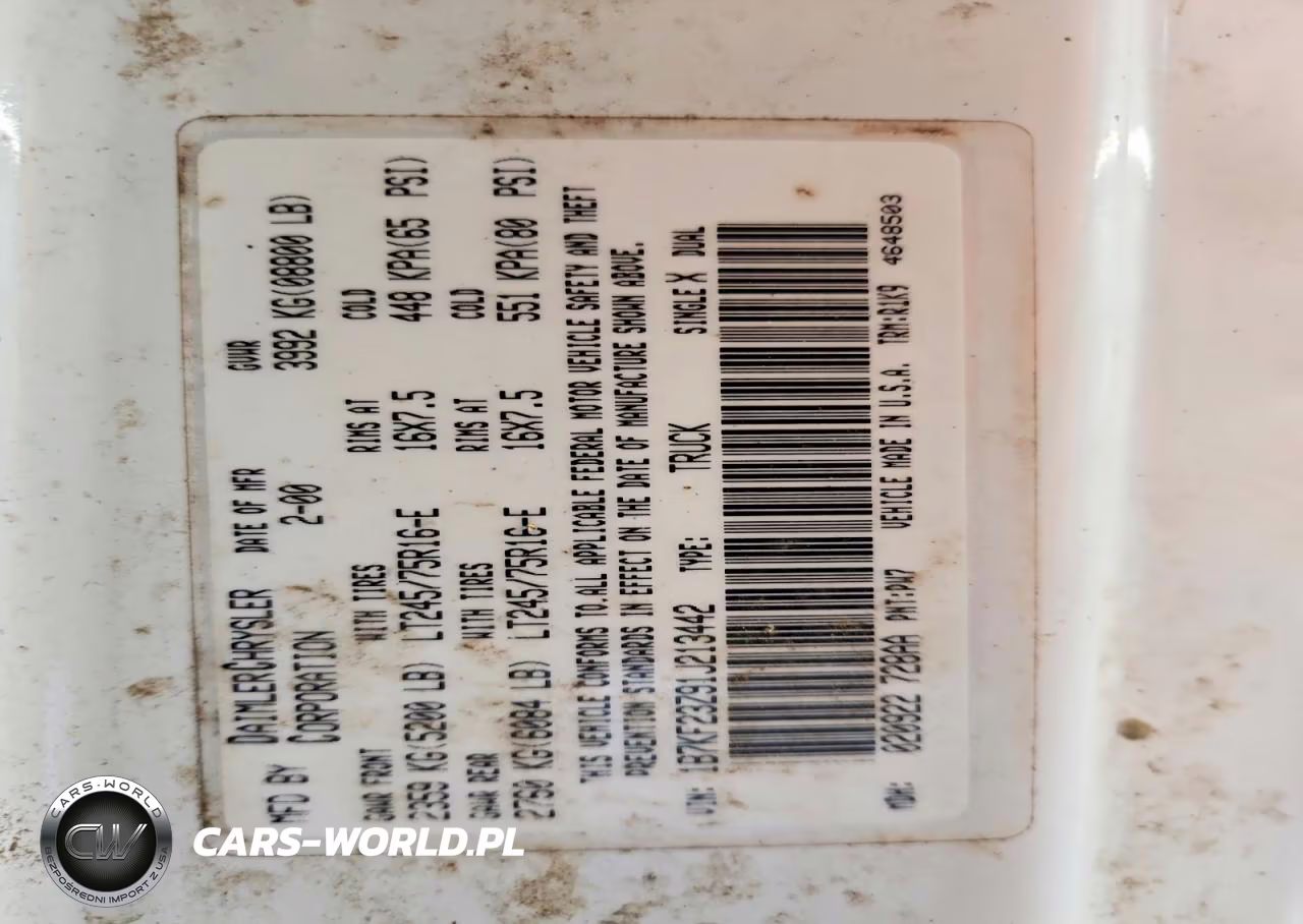2001 Dodge Ram 2500 VIN:1B7KF23Z91J213442 - 12