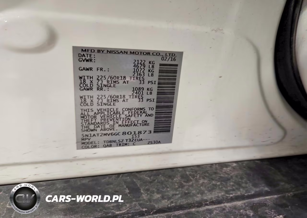 2016 Nissan Rogue Sl VIN:5N1AT2MV6GC801873 - 13