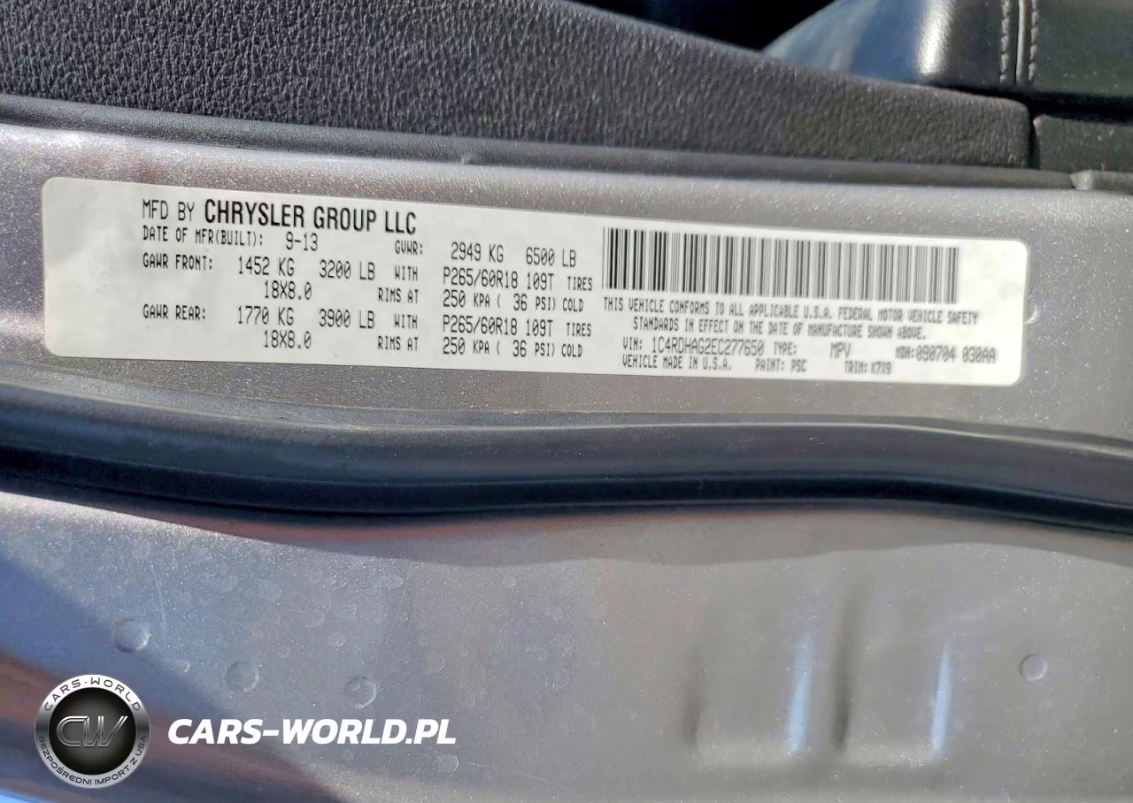 2014 Dodge Durango Sxt VIN:1C4RDHAG2EC277650 - 13