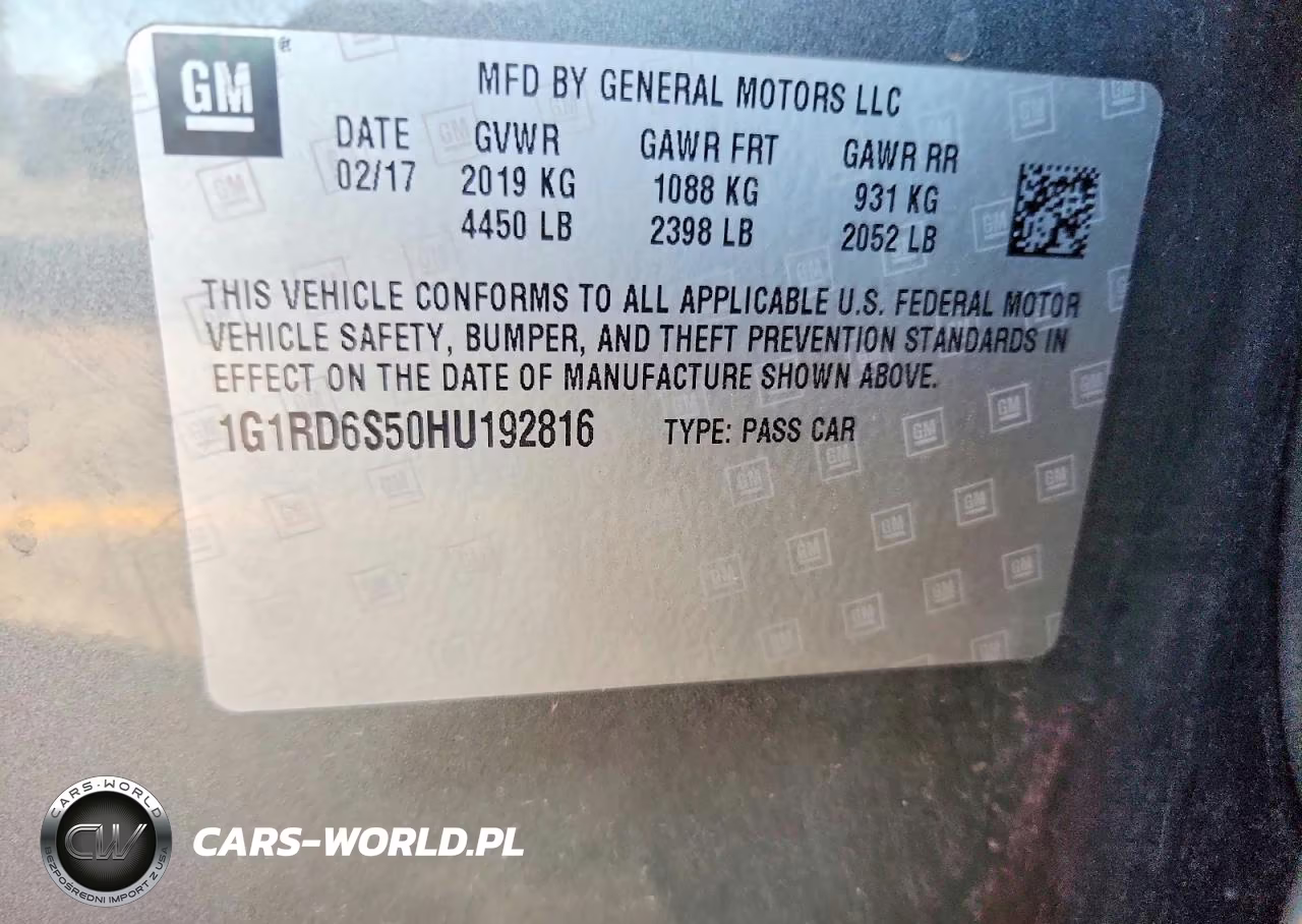 2017 Chevrolet Volt Premier VIN:1G1RD6S50HU192816 - 12