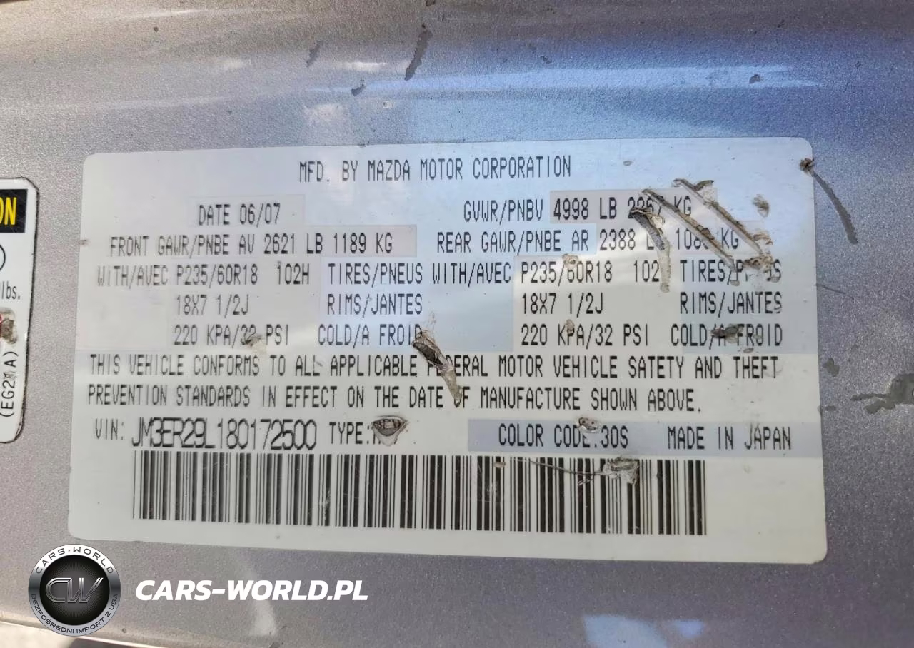 2008 Mazda Cx-7 VIN:JM3ER29L180172500 - 12