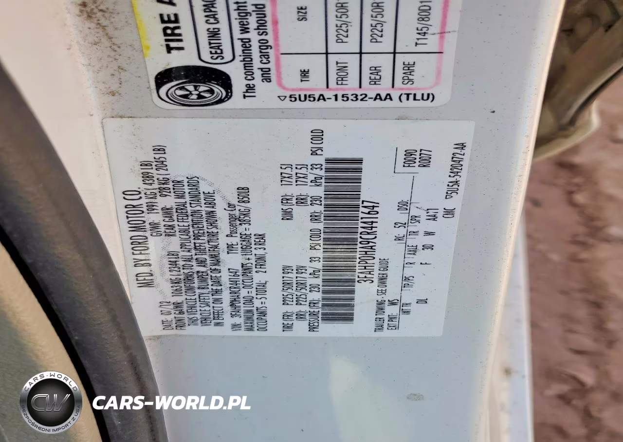 2012 Ford Fusion Se VIN:3FAHP0HA9CR441647 - 12