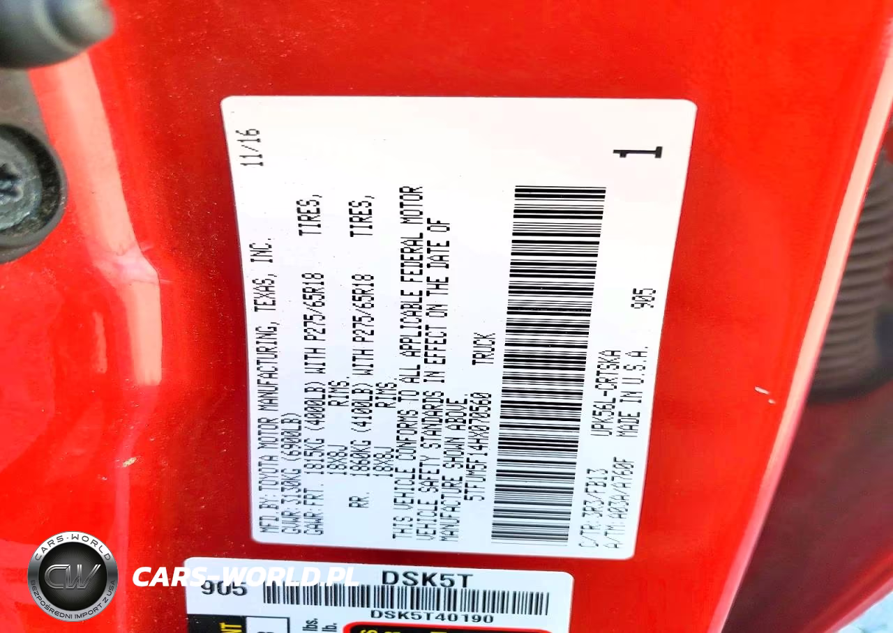 2017 Toyota Tundra Sr5 VIN:5TFUM5F14HX070560 - 12