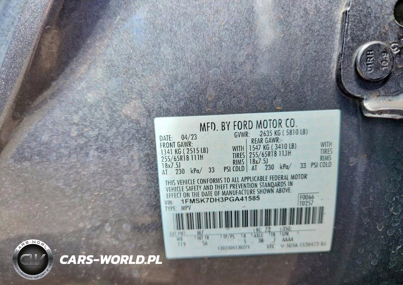 2023 Ford Explorer Xlt VIN:1FMSK7DH3PGA41585 - 14