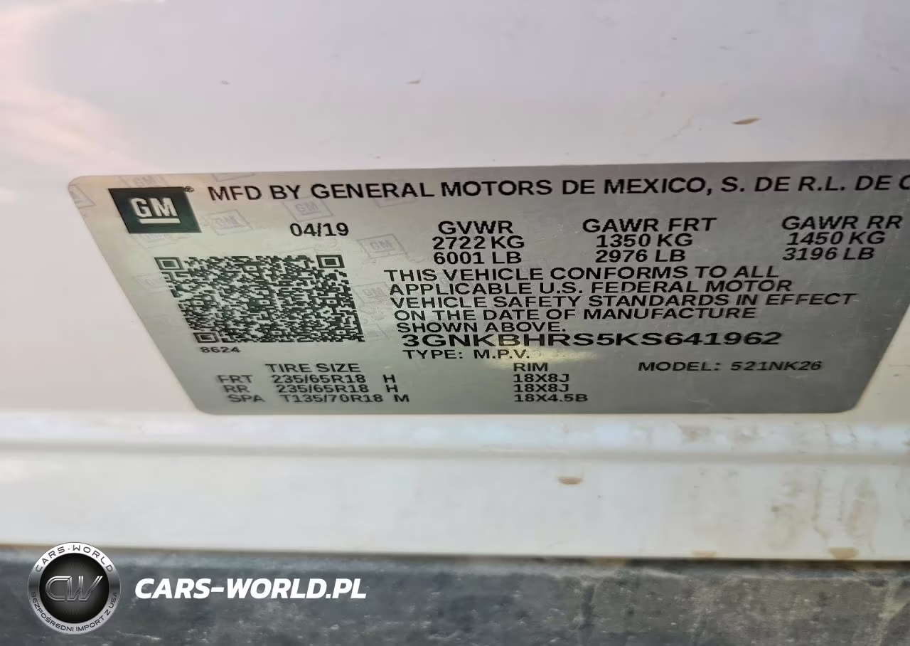 2019 Chevrolet Blazer 3Lt VIN:3GNKBHRS5KS641962 - 12