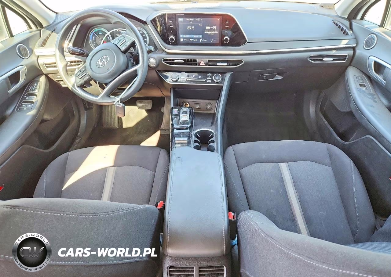2021 Hyundai Sonata Hybrid Blue VIN:KMHL24JJ3MA033754 - 8