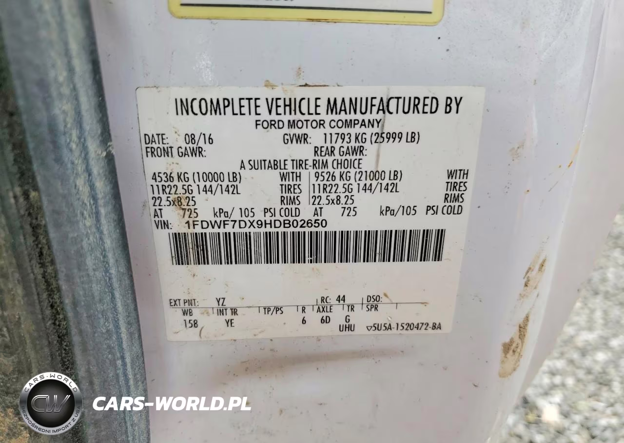 2017 Ford F750 Super Duty VIN:1FDWF7DX9HDB02650 - 13