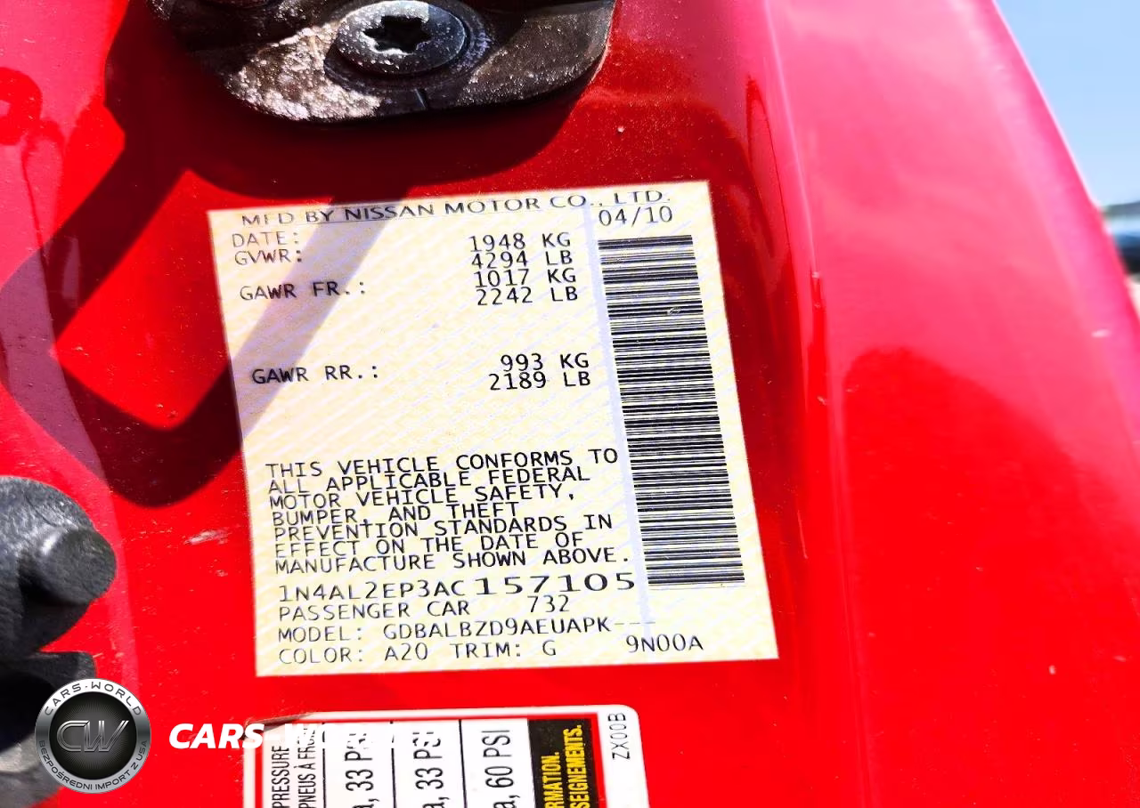 2010 Nissan Altima 2.5 S VIN:1N4AL2EP3AC157105 - 13