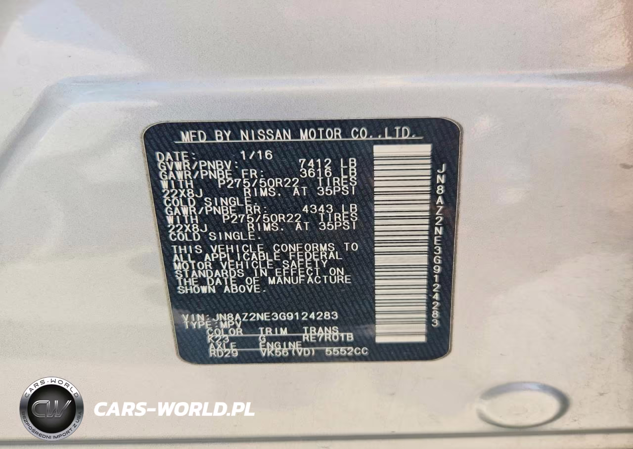 2016 Infiniti Qx80 Base VIN:JN8AZ2NE3G9124283 - 14