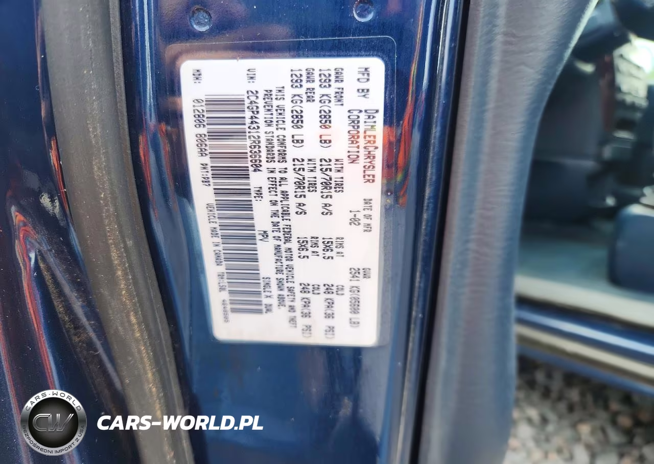 2002 Chrysler Town & Country Lx VIN:2C4GP44312R636604 - 13
