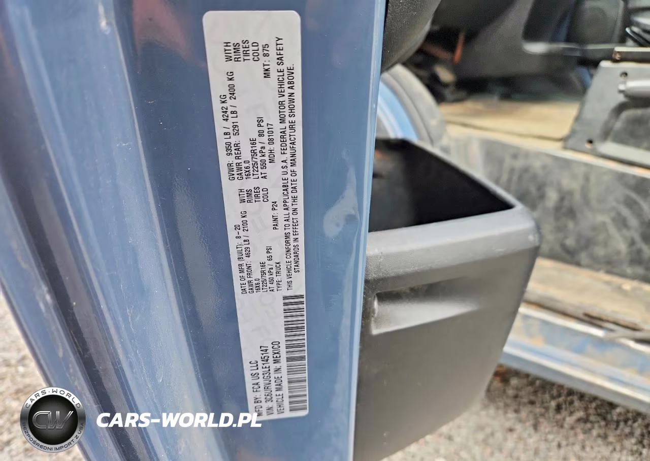 2020 Ram Promaster 3500 Delivery Van VIN:3C6URVJG3LE145147 - 13